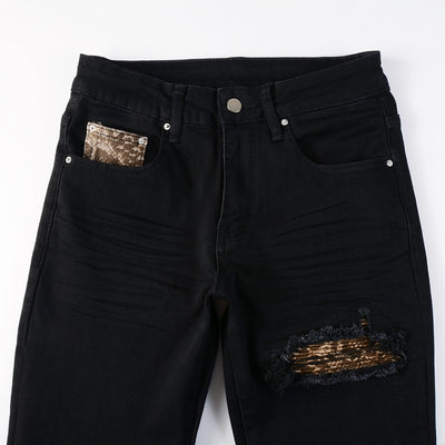 IAC | Animalier skinny jeans