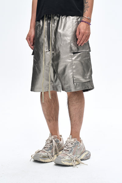 IAC | Black 0pium leather shorts