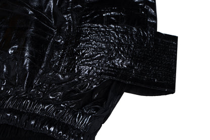 IAC | LEATHER EFFECT DARK CREATCH SHORTS