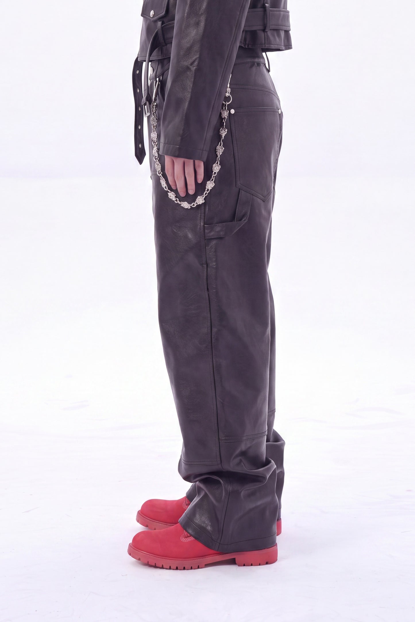 IAC | LEATHER CARPENTER PANTS