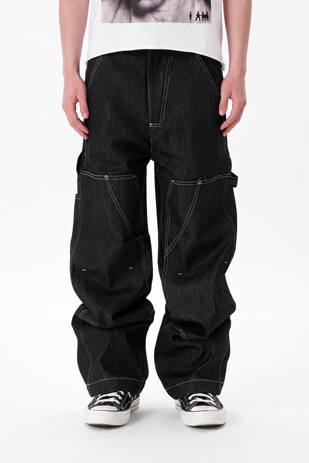 IAC | Black Emporio Baggy Pants