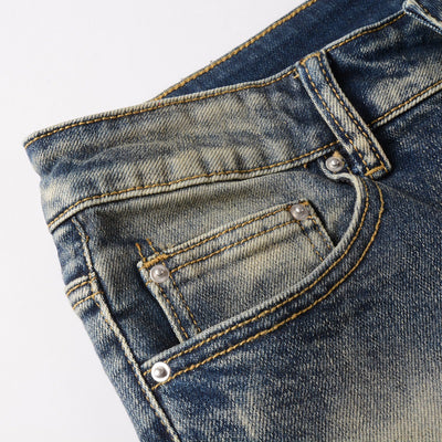 IAC | Black star skinny blue jeans