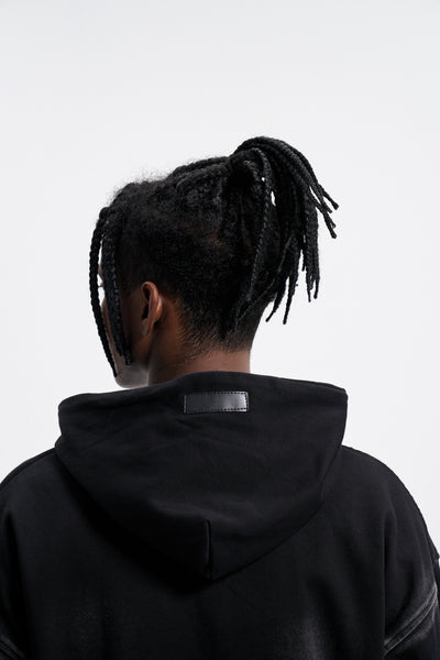 IAC | Heavy washed dirty black hoodie