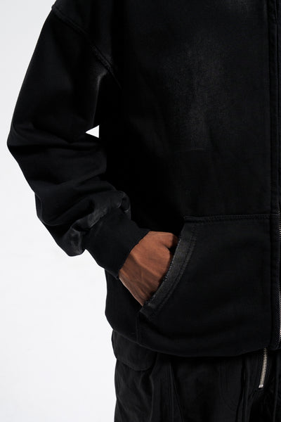 IAC | Heavy washed dirty black hoodie