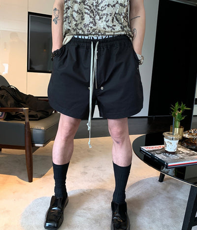 IAC | Black big zipper boxer shorts