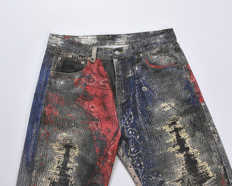 IAC | Dirty Spider-man denim pants