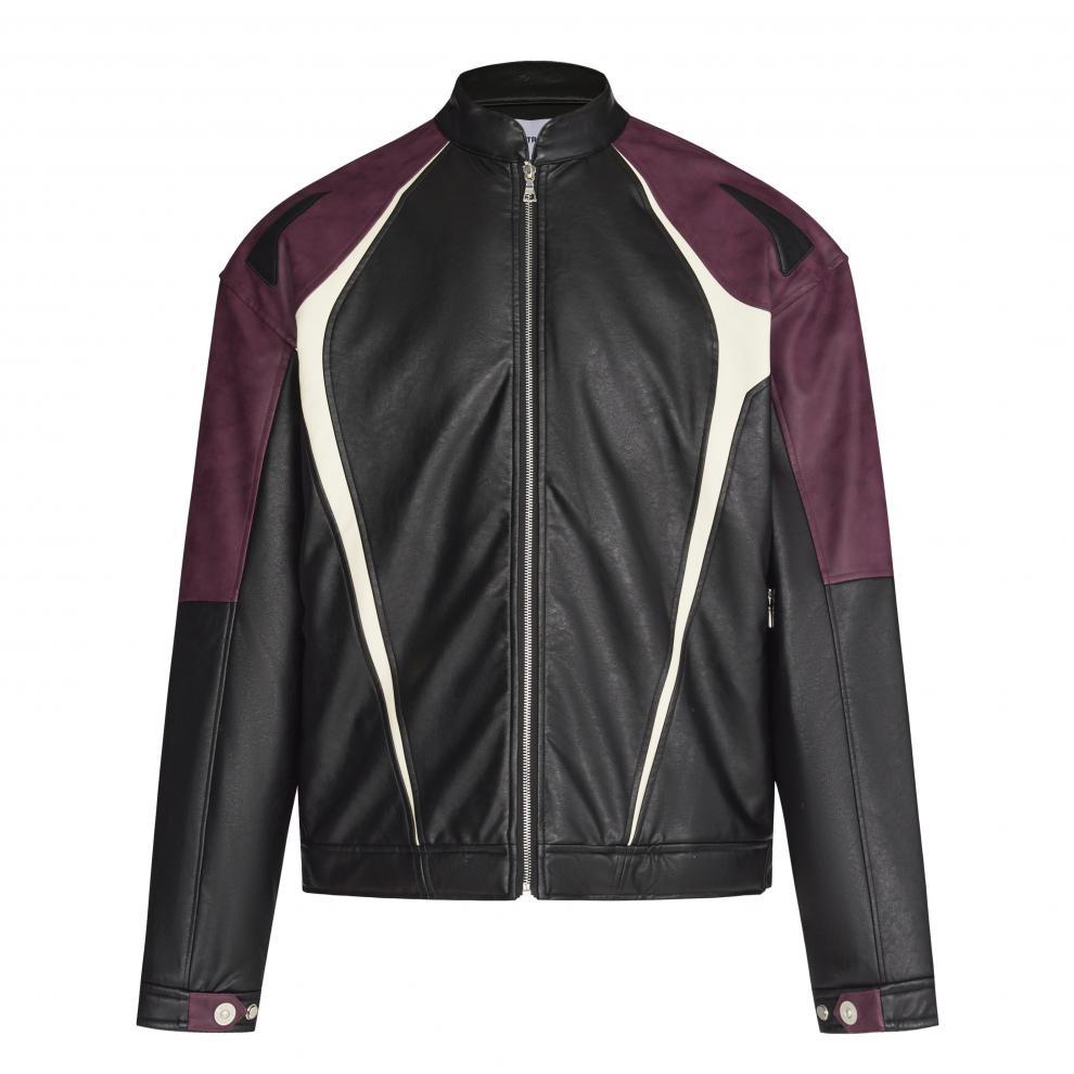 IAC | Leather zipper motorcycle Venom jacket