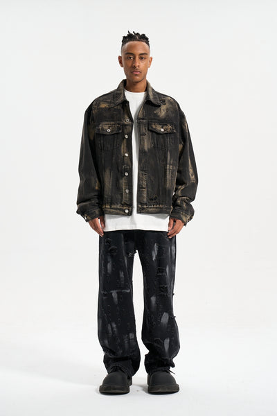 IAC | 2024 washed distressed giacca denim