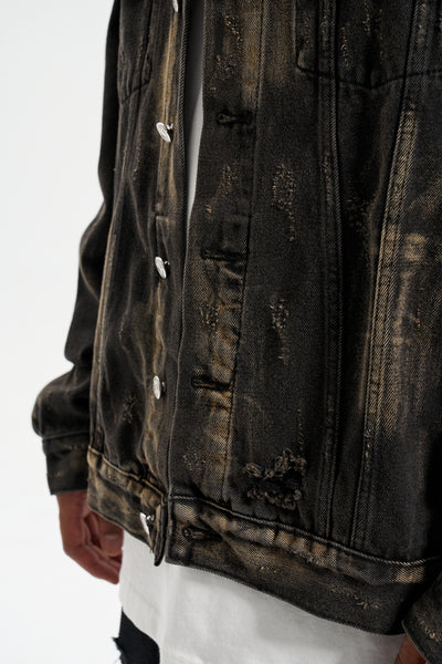 IAC | 2024 washed distressed giacca denim