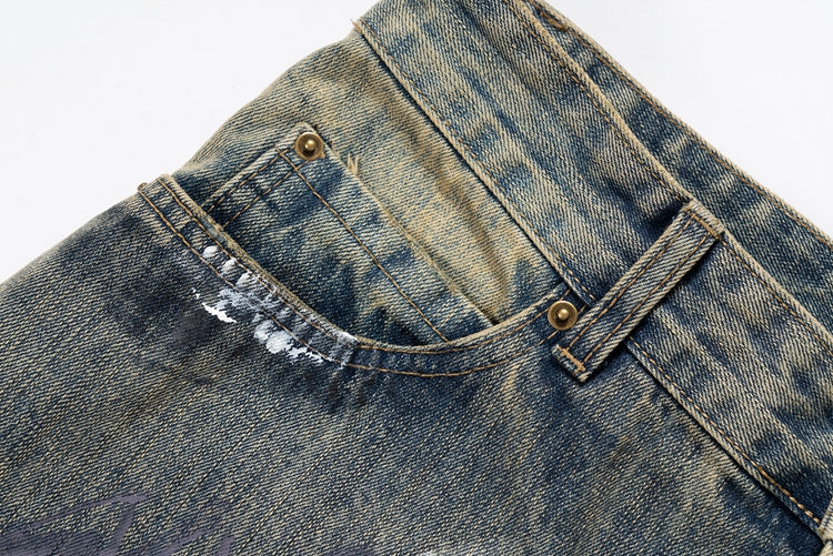 IAC | Evil Graffiti grey loose denim jeans