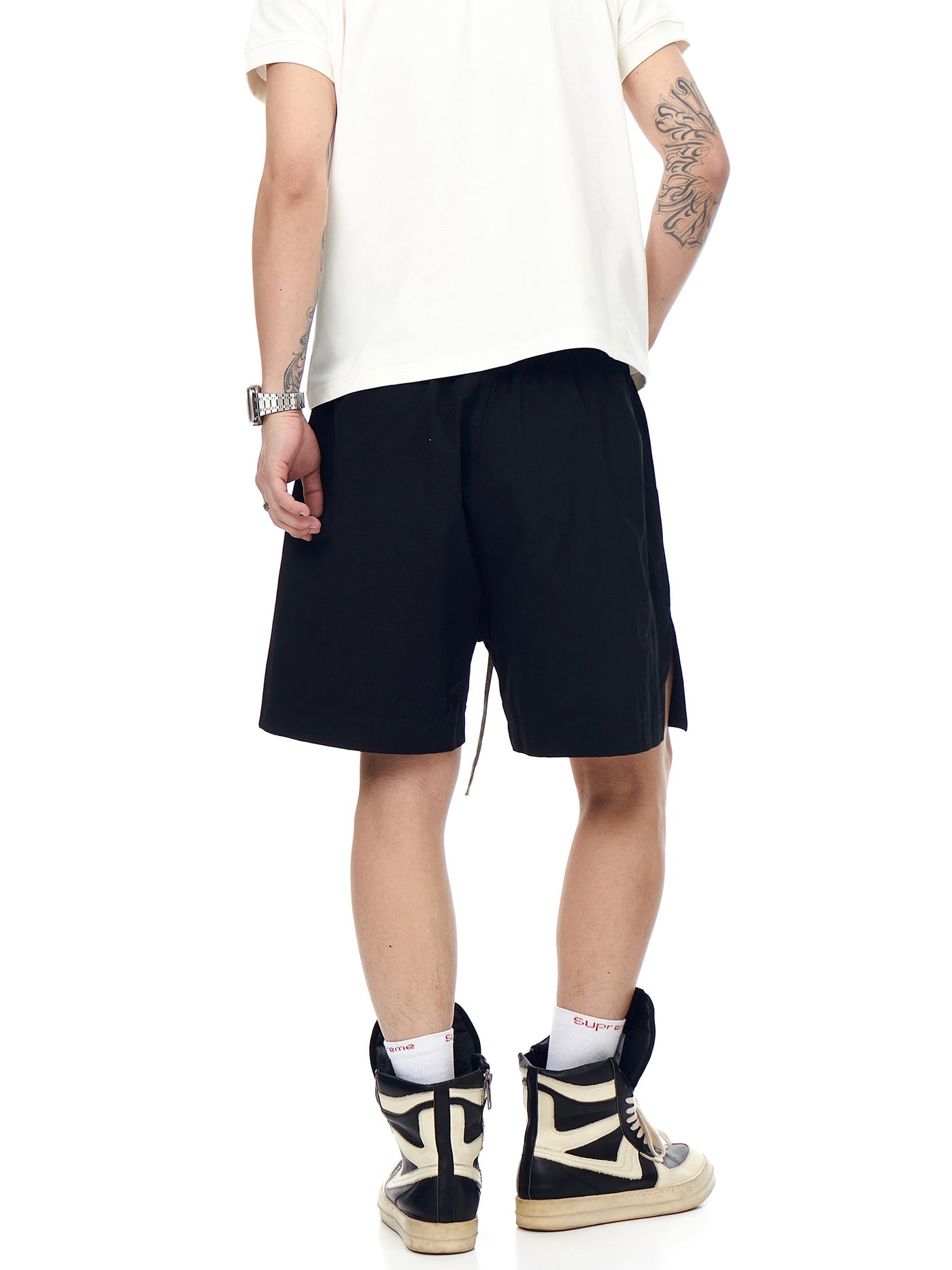 IAC | Black big zipper boxer shorts