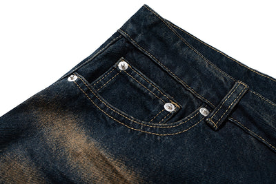 IAC | Full zipper dark blue denim