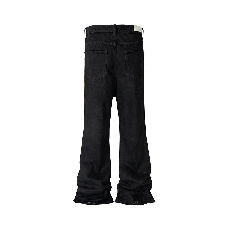 IAC | Pantaloni M3tamorphosis in pelle dark effetto invecchiato