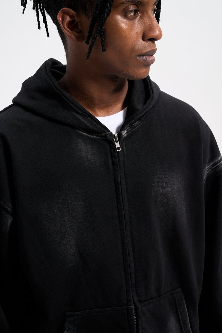 IAC | Heavy washed dirty black hoodie