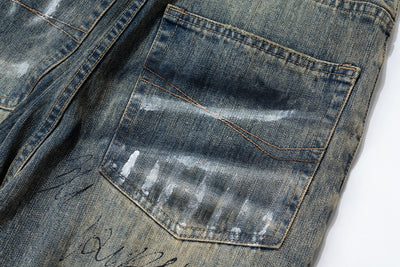 IAC | Evil Graffiti grey loose denim jeans