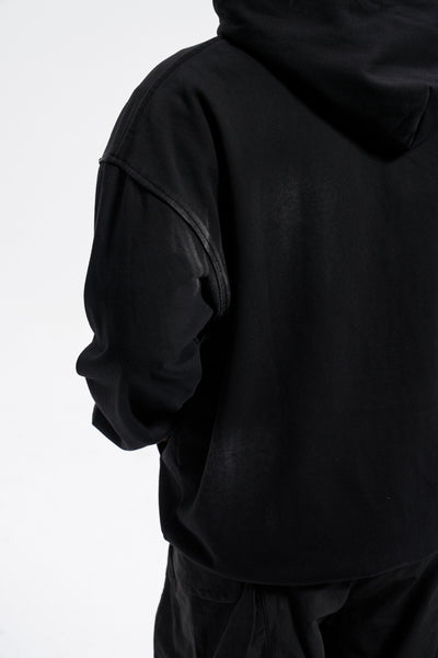 IAC | Heavy washed dirty black hoodie