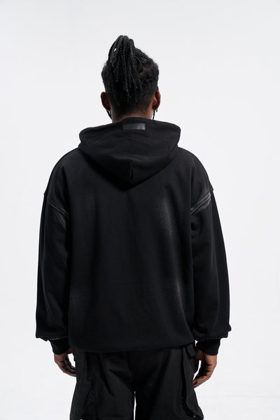 IAC | Heavy washed dirty black hoodie