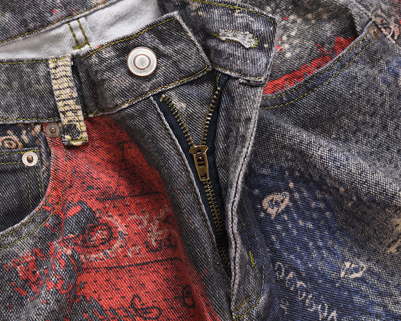 IAC | Dirty Spider-man denim pants