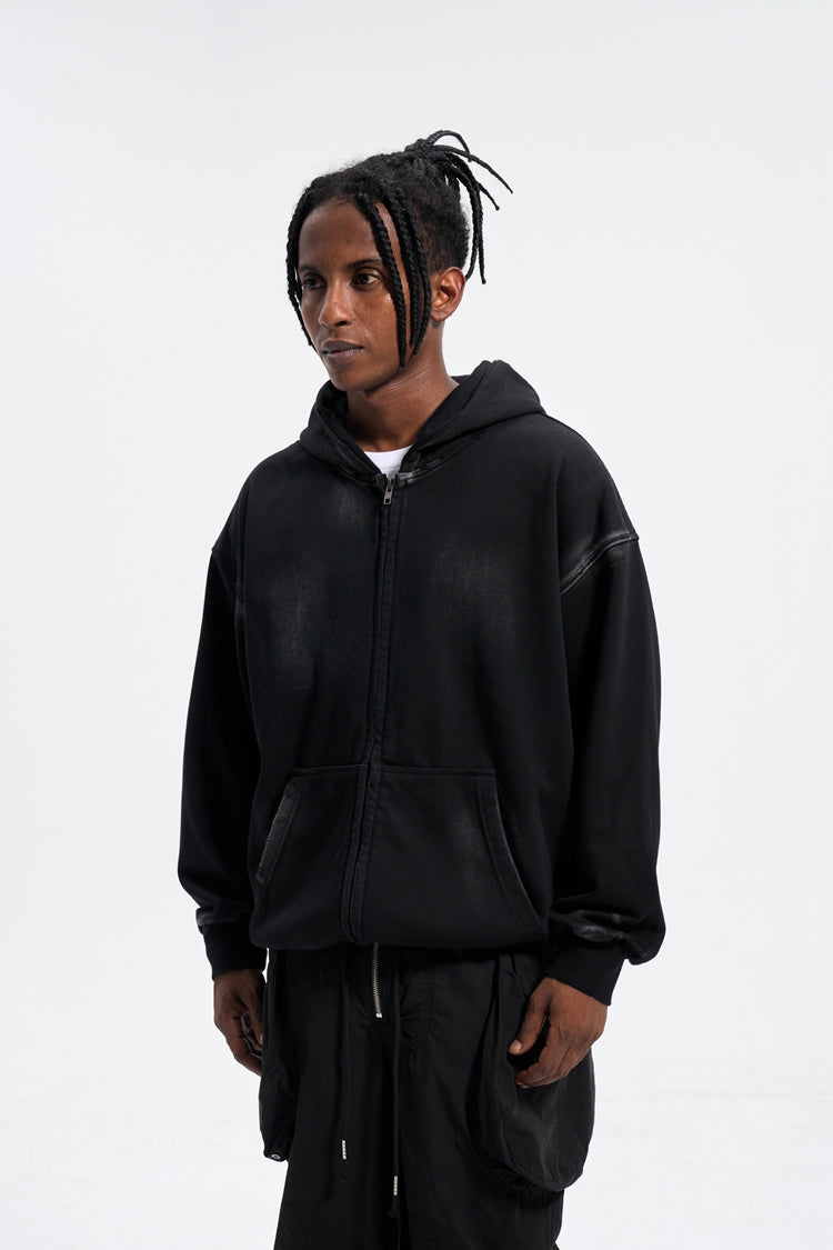 IAC | Heavy washed dirty black hoodie