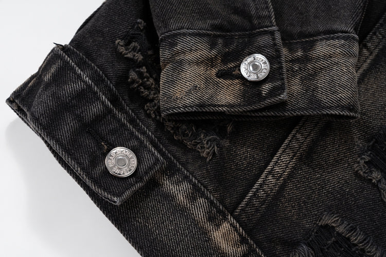 IAC | 2024 washed distressed giacca denim