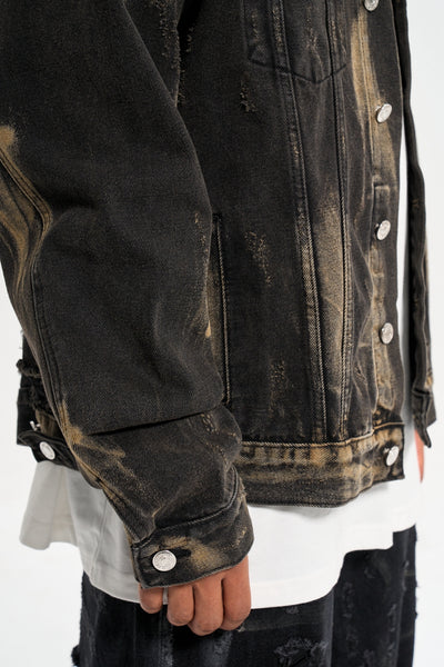 IAC | 2024 washed distressed giacca denim