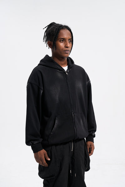 IAC | Heavy washed dirty black hoodie