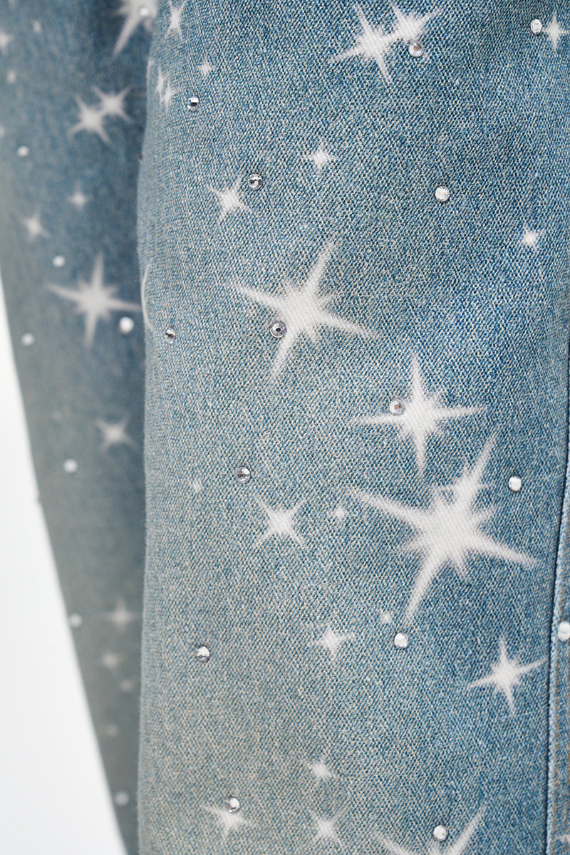 IAC | Shoot for the Stars light blue denim