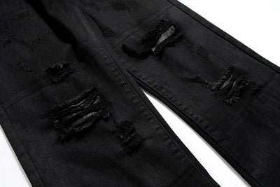 IAC | Pantaloni M3tamorphosis in pelle dark effetto invecchiato