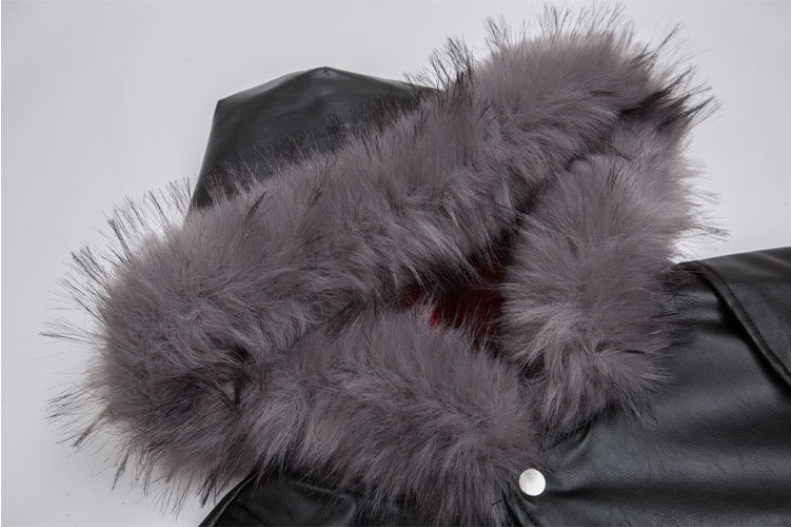 IAC | Black Heart leather fur bomber