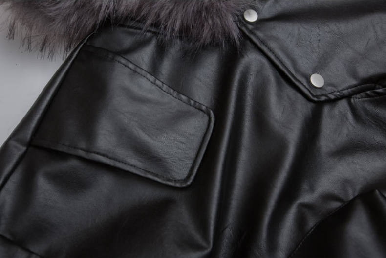 IAC | Black Heart leather fur bomber