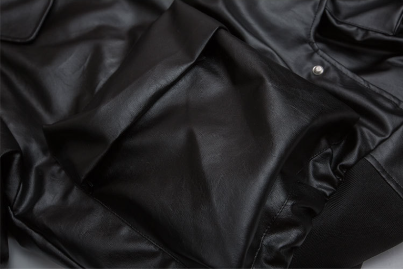 IAC | Black Heart leather fur bomber