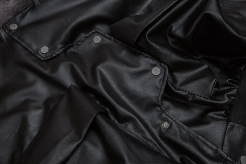 IAC | Black Heart leather fur bomber