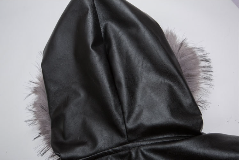 IAC | Black Heart leather fur bomber