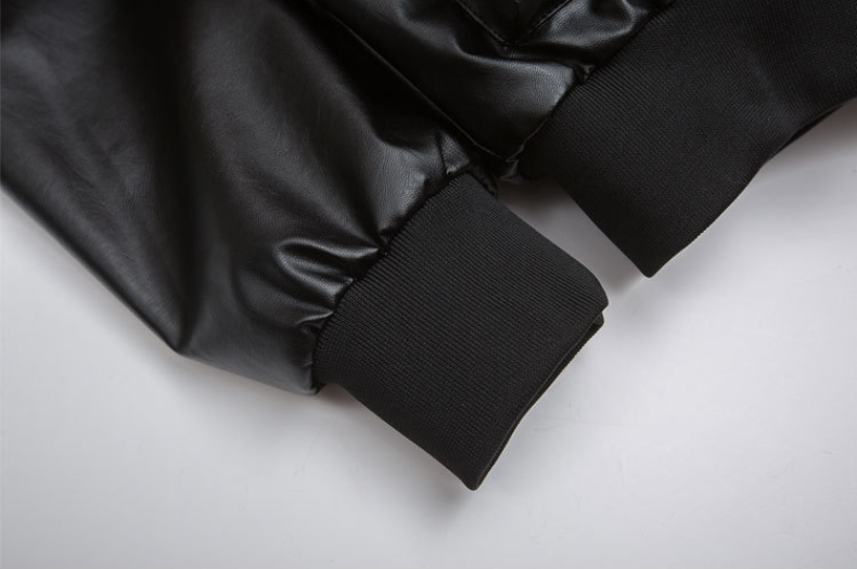 IAC | Black Heart leather fur bomber