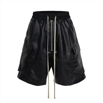 IAC | Black 0pium leather shorts