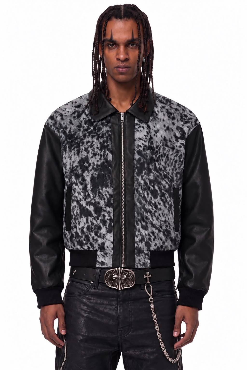 IAC | LEATHER ANIMALIER JACKET