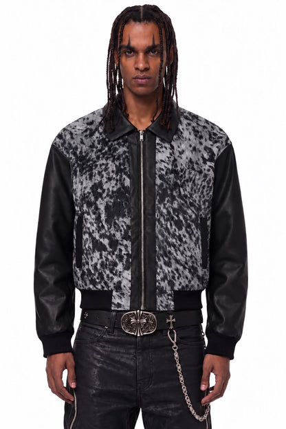 IAC | LEATHER ANIMALIER JACKET