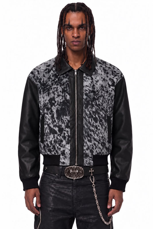 IAC | LEATHER ANIMALIER JACKET