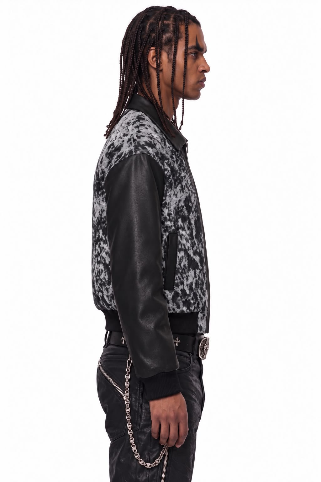 IAC | LEATHER ANIMALIER JACKET