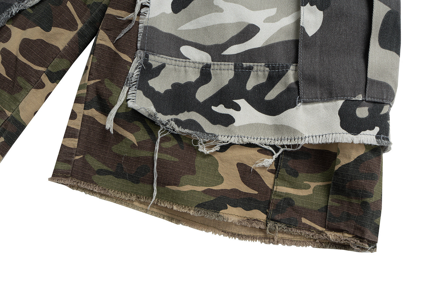 IAC | DOUBLE WHITE CAMO SHORTS I AM SEX