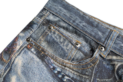 IAC | Damned chain denim loose shorts