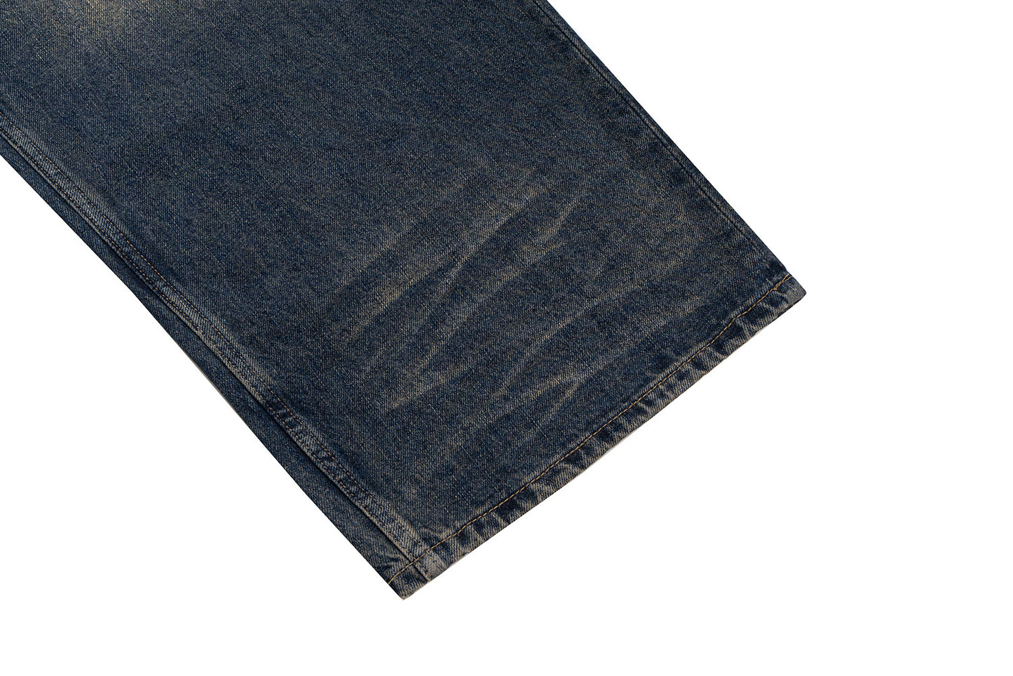 IAC | BLACK LEATHER POCKET BAGGY JEANS