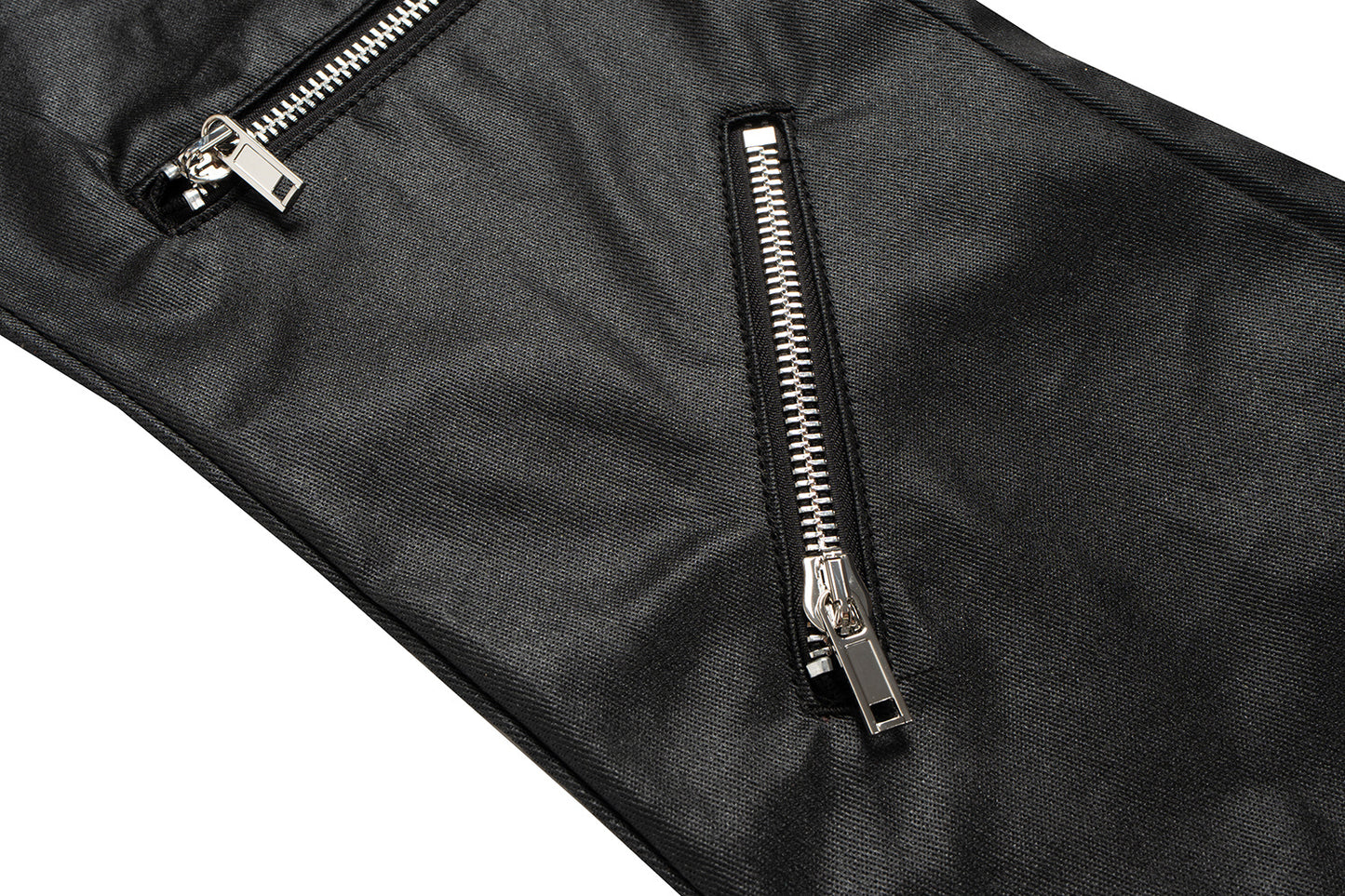 IAC | KNEE ZIPPER LOOSE PANTS (LEATHER EFFECT)