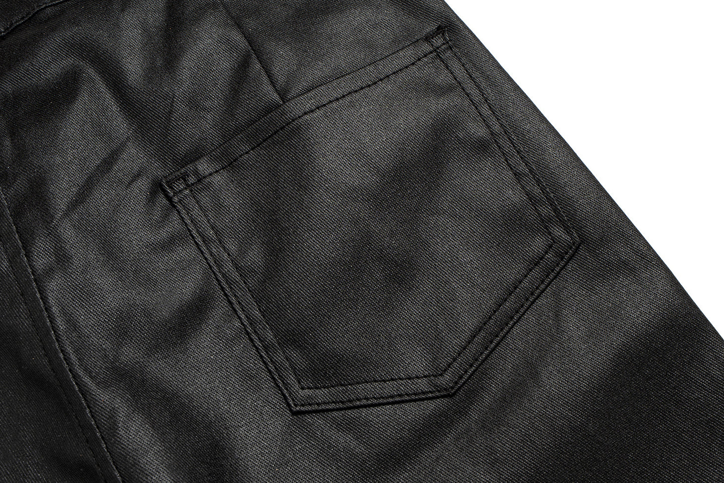 IAC | KNEE ZIPPER LOOSE PANTS (LEATHER EFFECT)