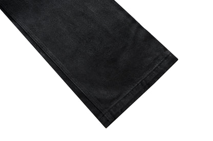 IAC | DOUBLE BLACK DENIM LEATHER JEANS