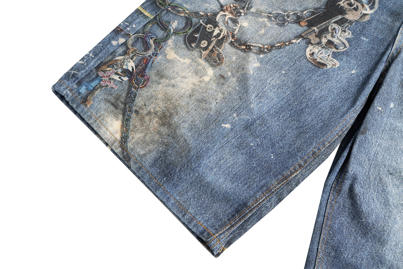 IAC | Damned chain denim loose shorts
