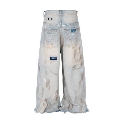 IAC | DIRTY EARTH DISTRESSED BAGGY JEANS