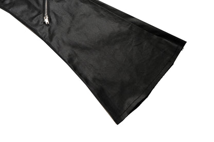 IAC | KNEE ZIPPER LOOSE PANTS (LEATHER EFFECT)