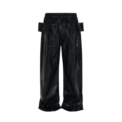 IAC | Dark Creatch Leather Pants