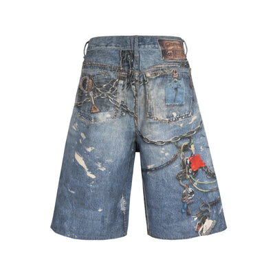 IAC | Damned chain denim loose shorts